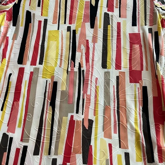 JM Collection Petite Colorful Abstract Women's Blouse Size XS - Picture 10 of 12